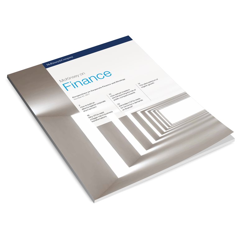 McKinsey on Finance, Number 61 Strategy & Corporate Finance McKinsey & Company